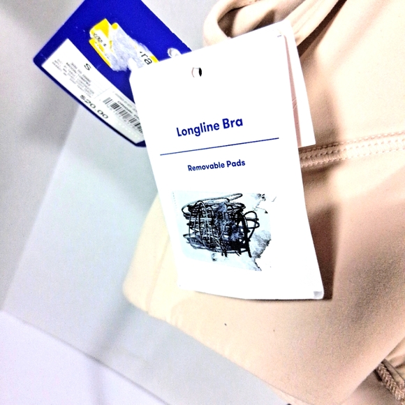 JoyLab S 30-32A Longline Cropped Beige Padded Moisture Wicking Sportsbra NWT - Picture 3 of 15